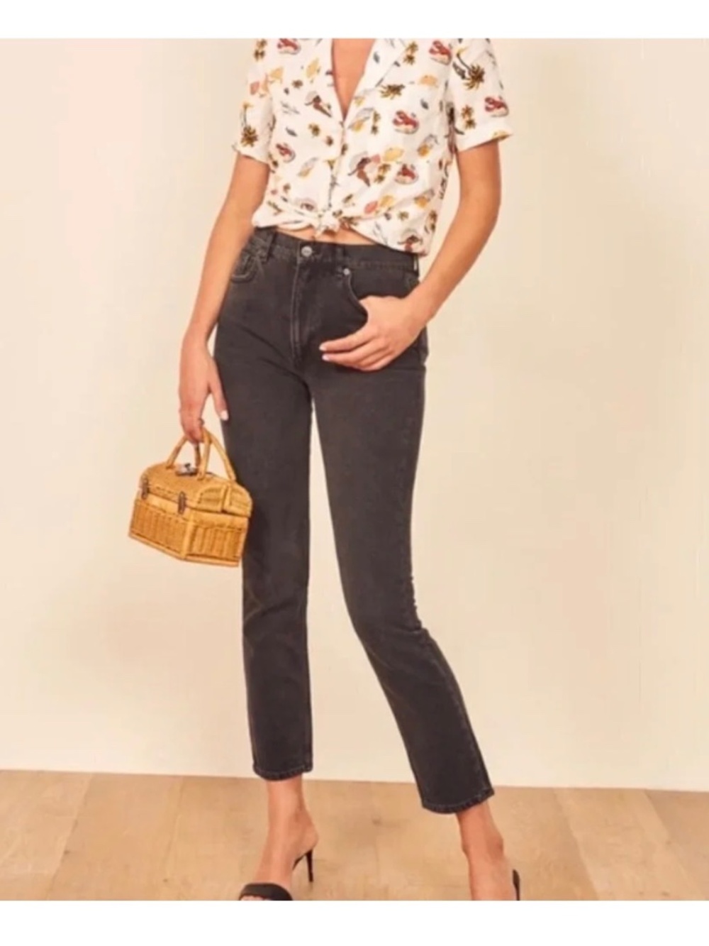 Reformation Black Julia High Jeans